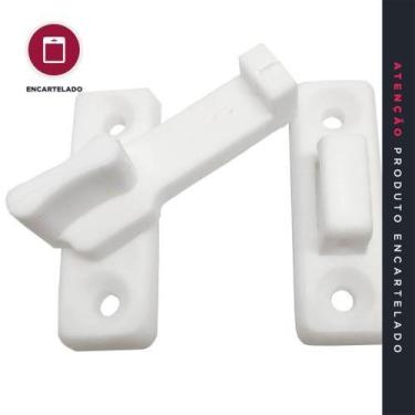 Imagem de TRINCO P&J PORTA SANFONADO BRANCO C/1 PVC 423807 - Trava de Porta Sanf