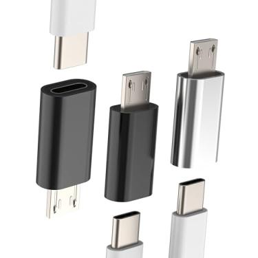 Imagem de Adaptador de carregador USB C fêmea para micro USB macho (pacote com 3) conector de cabo de dados tipo C conversor de plugue Android compatível com Samsung Galaxy S6 Edge+ S7 Active4 Note5 acessórios