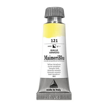 Imagem de MAIMERI BLU Tinta Aquarela Profissional Bisnaga 12ml, Amarelo Vanádio