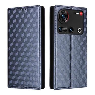 Imagem de Capa carteira para ZTE Nubia Z70 Ultra, capa de couro PU com suporte de cartão magnético flip Kickstand capa à prova de choque TPU interno