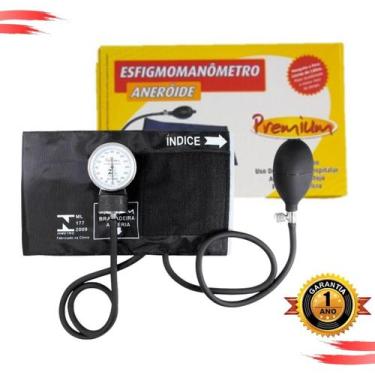 Imagem de Aparelho De Pressão Esfigmomanômetro Aneroide Premium, Preto