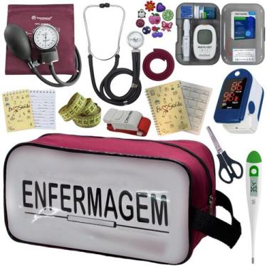 Imagem de Kit De Enfermagem Completo Medidor Glicose Aparelho Pressao - PREMIUM,