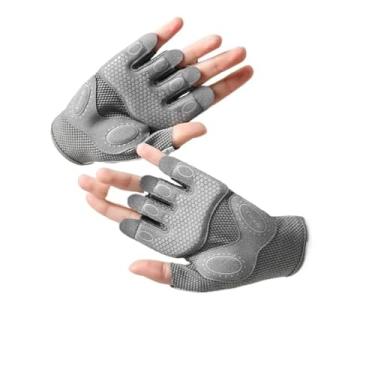 Imagem de Luva Esportiva de Meio Dedo com Munhequeira Ajustável – Ideal para Academia, Musculação e Exercícios Funcionais(Preto)