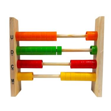 Imagem de Ábaco Fechado, 4 Hastes e 40 Argolas Plásticas, Embalagem Caixa Cartonada, A Partir de 4 Anos Ciabrink