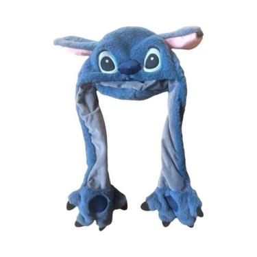 Imagem de Chapéu De Pelúcia Kawaii Stitch Para Meninas Com Orelhas Móveis, Brinq