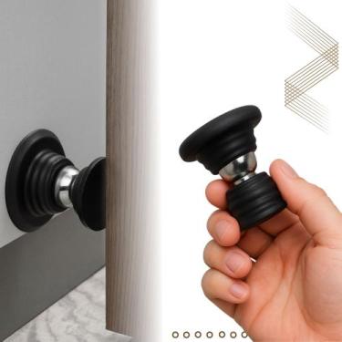 Imagem de Kit com 3 Prendedores Batedor Trava Fixador Porta Imã Magnético Adesiv