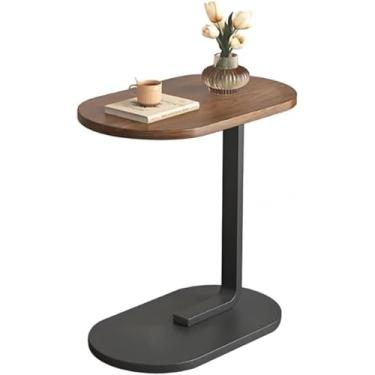 Imagem de Mesas de Cabeceira Mesa Lateral Sofá Café Pequena Cantinho para Sala Estar Casa e Varanda Armário com Armazenamento Topo MDF Base Metal resistente Mod