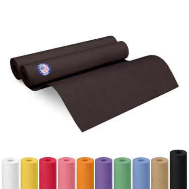 Imagem de Rolo de papel kraft preto de 45,7 cm x 3048 cm, pacote com 2 – Papel artesanal de qualidade feito nos EUA para embrulho de presente, artes e artesanato infantil, projetos escolares - 100% reciclado