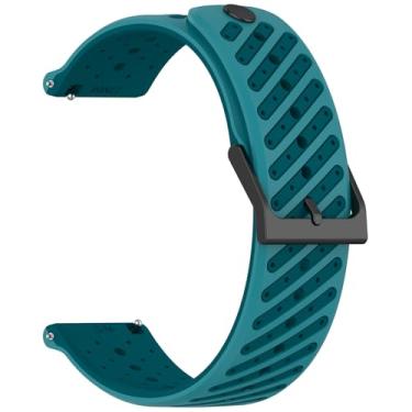 Imagem de Gheper Pulseira de 22 mm compatível com Suunto Race 2/Run/Race S/Race/Vertical/9 Peak Pro/5 Peak Smartwatch Pulseira de substituição de silicone macio