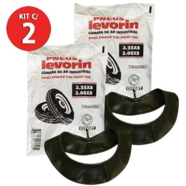 Imagem de 2 Câmara de Ar 3,25x8 Carrinho de Mão Carriola Levorin