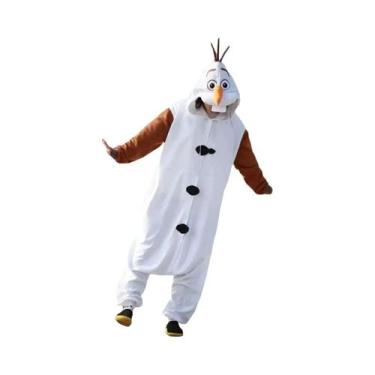 Imagem de Pijamas De Fleece Para Adultos Do Boneco De Neve Olaf, Fantasia De Cos