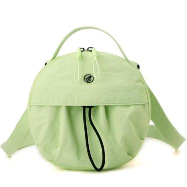 Imagem de Mini bolsa transversal à prova d'água, bolsa de lazer, bolsa de ombro único, bolsa de armazenamento de nylon para celular, Verde limão