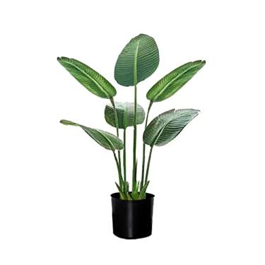 Imagem de SLGGPJBU Plantas artificiais simuladas plantas verdes de alta qualidade e luxuosas decorações de flores simuladas plantas em vasos grandes biônicas plantas falsas árvores de sala de estar bonsai