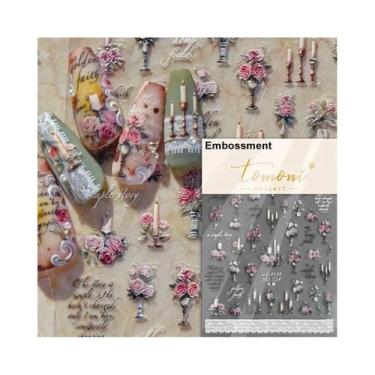 Imagem de Adesivos De Unha 5D Borboleta Vermelha Fênix Andorinha Decalques De Ma