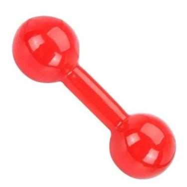 Imagem de Halter Peso Emborrachado 3Kg Unibrás (Unidade), Vermelho, Único