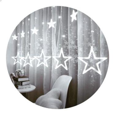 Imagem de Cascata Estrela Luz Fixa 138 Leds Decoração Natal 3,5 Metros - TOP NAT