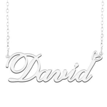 Imagem de A168A Colar de nome personalizado personalizado personalizado colar de nome banhado para mãe filha amizade feminino dia dos namorados aniversário de Natal ano novo, Metal, Sem pedras preciosas