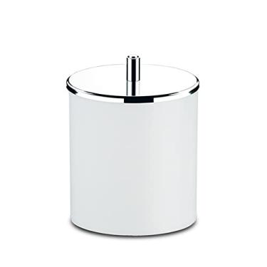Imagem de Lixeira PP com Tampa Inox, 5,4 litros, 18,5 x 23 cm, Branco, Brinox