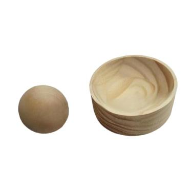 Imagem de MotiveTech Ferramenta para prensar massa de dumplings, utensílio de cozinha compacto e prático de madeira para fazer massa de dumplings, S