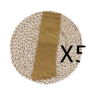 Imagem de Meias Curtas Femininas De Algodão Com 5 Dedos, 5 Pares, Respiráveis, A