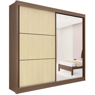 Imagem de Guarda Roupa Titanium Castanho Linho 2 Portas 6 Gavetas D?doro