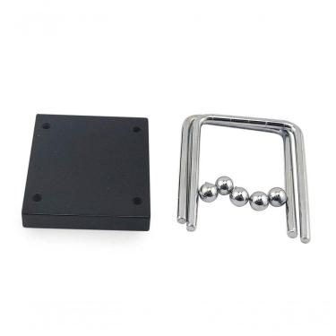 Imagem de Pêndulo De Newton C Base Preta Suporte Metal Enfeite Para Decoração De Mesa Escritório Sala Quarto