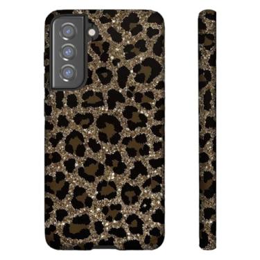 Imagem de ZHUXUXITT Capa para Samsung Galaxy S25 Ultra, design de estampa de leopardo de guepardo, capa de telefone de policarbonato rígido de TPU macio de camada dupla para homens e mulheres