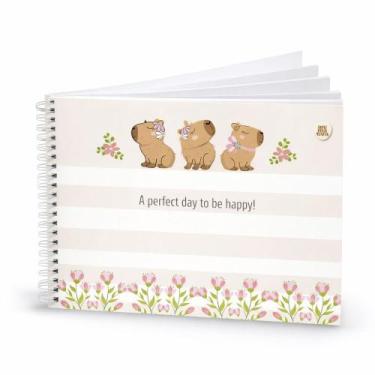 Imagem de Caderno De Cartografia Desenho Capivara Capa Dura 60 Folhas - ANIMATIV