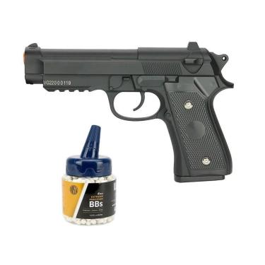 Imagem de Pistola Airsoft Pt92 V22 Full Metal Spring 6mm 1000bbs