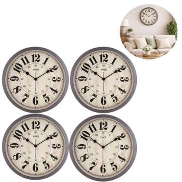 Imagem de 4 Relógios de Parede Redondo Vintage 25cm Decorativo - Chinatown