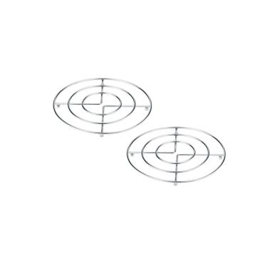 Imagem de Descanso de Panela Suporte Redondo Metal Apoio Mesa 2un