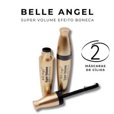Imagem de Kit 2 Rímel Super Volume Belle Angel Máscara de Cílios Efeito Boneca