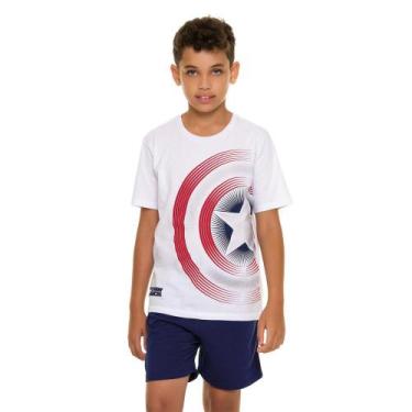 Imagem de Pijama Juvenil Menino Capitão América Avengers 53.05.0007 - Evanilda, 