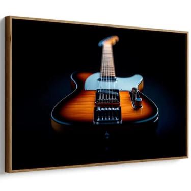 Imagem de Quadro decorativo Guitarra - Art Canvas, 180 x 120 cm, Tabaco