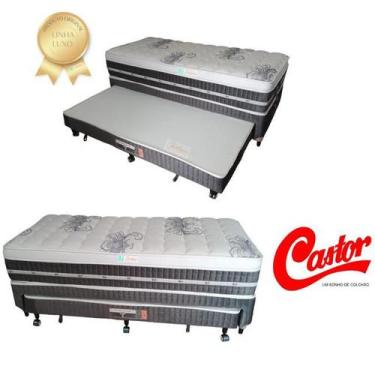 Imagem de Bicama Box Castor Solteiro King + Colchão Silver Star Tecnopedic One f