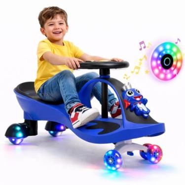 Imagem de Ginga Carrinho Super Car 360 Infantil Manual Gira Sapinho Feliz Menino
