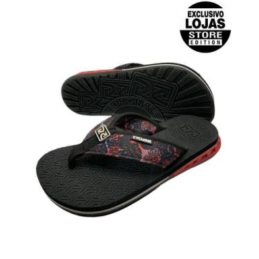 Imagem de Chinelo cyclone premium tropical wave, Vermelho, 41/42