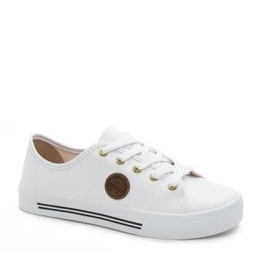 Imagem de Tênis Casual Feminino Moleca 5667.302, Branco, 36