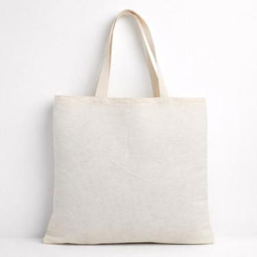 Imagem de Bolsa Ecobag Algodão Cru Lisa Com Alça Sacola Ecológica Reutilizável C