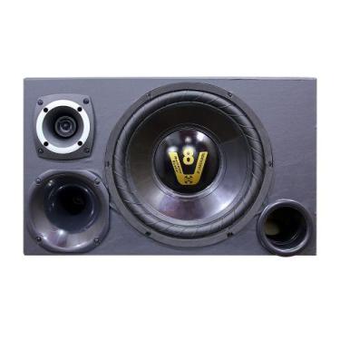 Imagem de Caixa Som Automotivo Trio Completa Subwoofer V8 Compet 800w - Oestesom