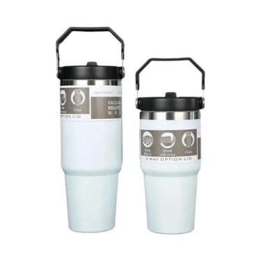 Imagem de Copo Térmico Portátil De Aço Inoxidável Isolado, Simples, De Cor Sólid