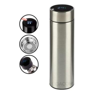 Imagem de Garrafa Térmica Em Aço Inox Com Termômetro Digital Newness D - Congrat