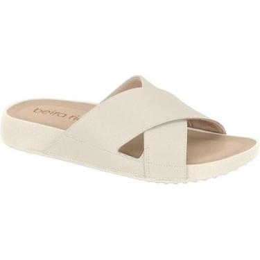 Imagem de Sandália Chinelo Papete Feminina Conforto Beira Rio - Bege, 36