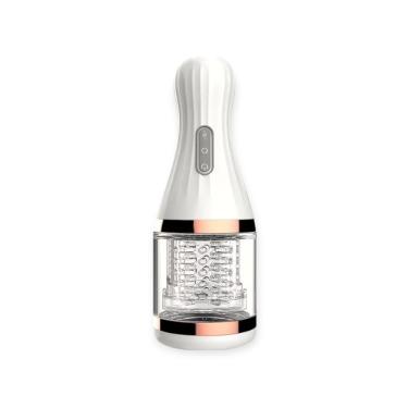 Imagem de Masturbador com 7 Modos de Rotação e Som em TPR e ABS 24x8,4CM Transparente com Rotação...