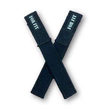 Imagem de Tala Straps para Academia 100% Algodão Apoio para Levantamento de Peso Super Resistente Preto OEM