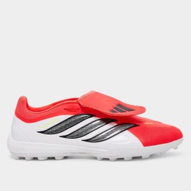Imagem de Chuteira Society Adidas Predator League LIN Unissex, Branco, Vermelho,