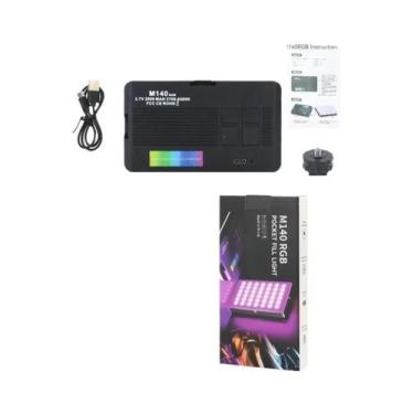 Imagem de Painel De Luz LED RGB Portátil Colorido Recarregável Para Câmera DSLR 