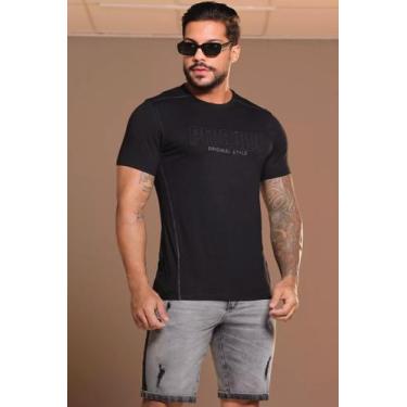 Imagem de Camisa Masculina Pitbull Lançamento Ref 87070, Preto, G