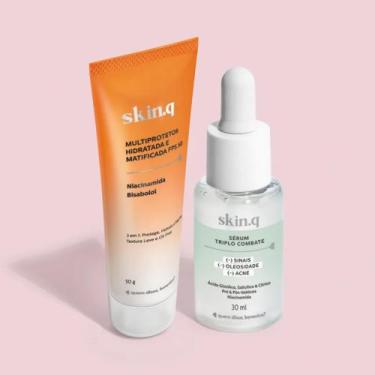 Imagem de Combo Skin.q: Sérum Facial Triplo 30ml + Multiprotetor 50g - Cuidados 