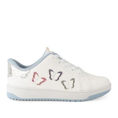Imagem de Tênis Casual Sneaker Infantil Menina Pink Cats V5421 Branco, 31, Branc